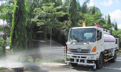 Cho thuê xe bồn chở nước tại công trình Môi Trường Xanh uy tín