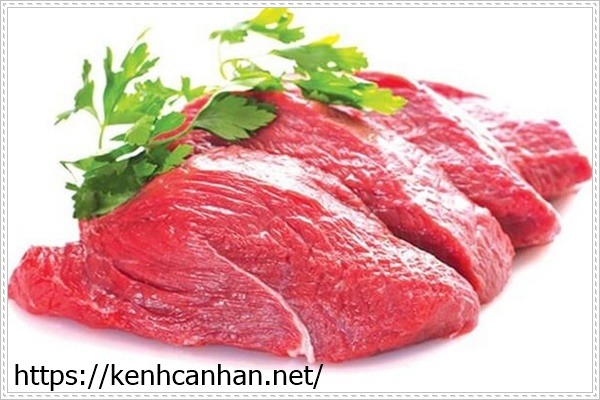 thịt bò là thực phẩm bổ máu
