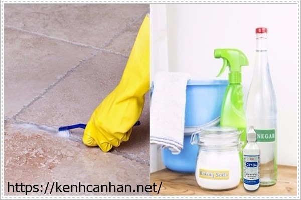 l&agrave;m sạch s&agrave;n nh&agrave; bằng c&aacute;c chất tẩy rửa