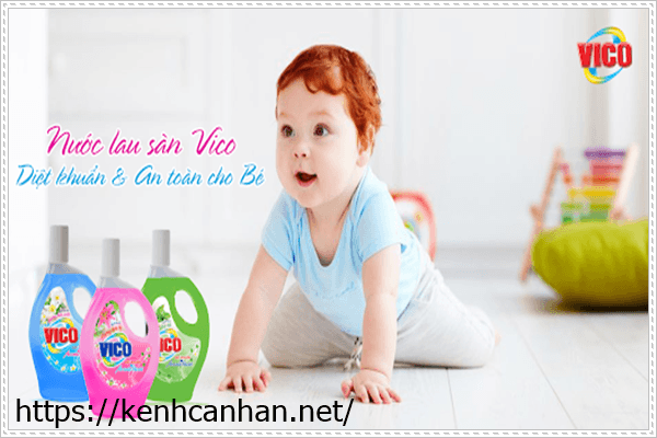 Nước lau s&agrave;n nh&agrave; VICO tốt cho trẻ
